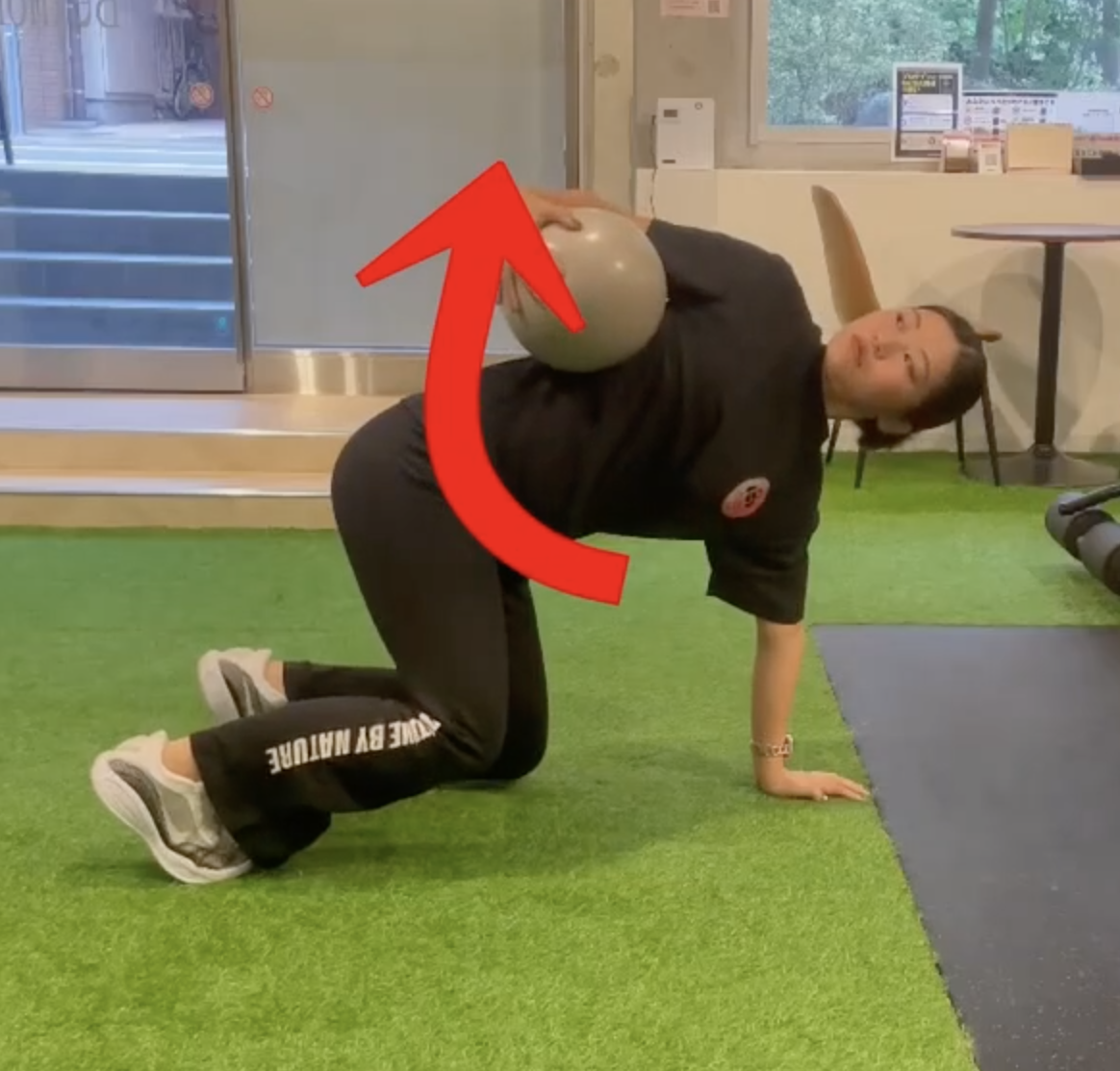 ベアプランク ローテーション ウィズ ボール